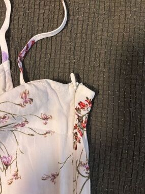 Vero Moda White Floral Mini Dress with Pink and Red Accents
